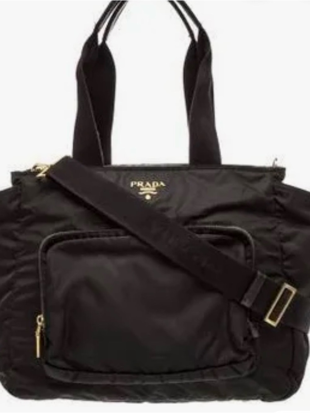Prada diaper (baby) re nylon bag (gold hardware)